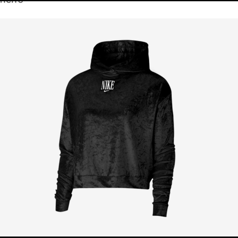 Nike Velvet Femme Crop Hoodie NWT